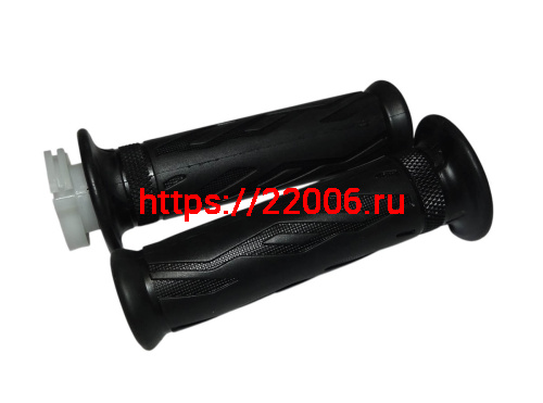 Ручка руля левая (резиновая) + правая (газа) в сборе COBRA SRM (45050138 + 45060132)