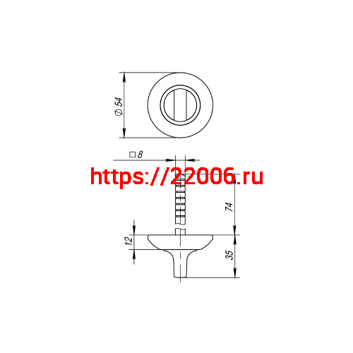 Ручка Fuaro (Фуаро) поворотная BKW8.R.AR54 (BKW8 AR) SN/CP-3 матовый никель/хром фото 3