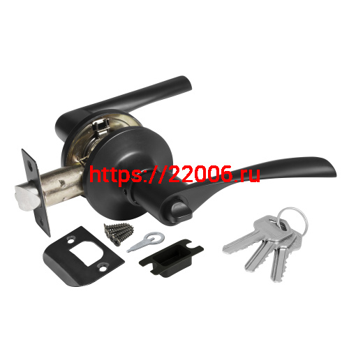 Ручка Ajax (Аякс) защелка DK610 BL-ET (6010 BL-E) (кл./фик.) черный Ручка Ajax (Аякс) защелка DK610 BL-ET (6010 BL-E) (кл./фик.) черный