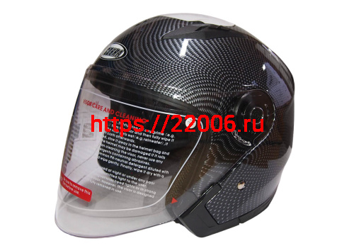 Шлем открытый 3/4 COBRA JK513, серый карбон(1), размеры M Шлем открытый 3/4 COBRA JK513, серый карбон(1), размеры M