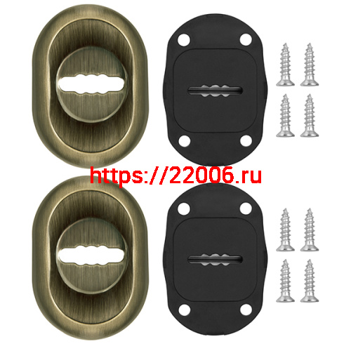 Накладка Fuaro (Фуаро) на сувальдный замок ESC.S-auto/CRE/OV.13 (ESC-13S) с авт. шторками AB зелёная бронза фото 2
