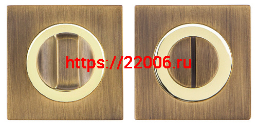 Ручка Fuaro (Фуаро) поворотная BK6.K.KM52 (BK6 KM) AB/GP-7 бронза/золото