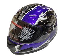 Шлем интеграл KIRIN KL-118, черный, серый, красный, синий, размер XL