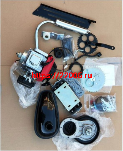 Двигатель Веломотор 4х тактный (ременный редуктор) (КОМПЛЕКТ для установки) фото 2 Двигатель Веломотор 4х тактный (ременный редуктор) (КОМПЛЕКТ для установки) фото 2