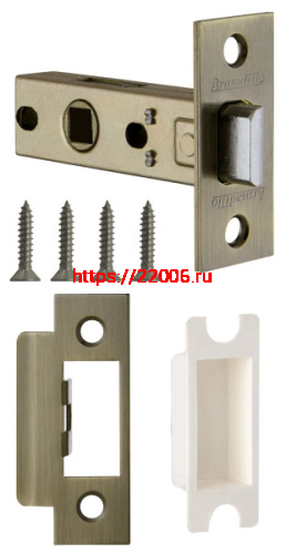 Защелка Armadillo (Армадилло) врезная LH 120-45-25 AB Бронза SKIN /прям/