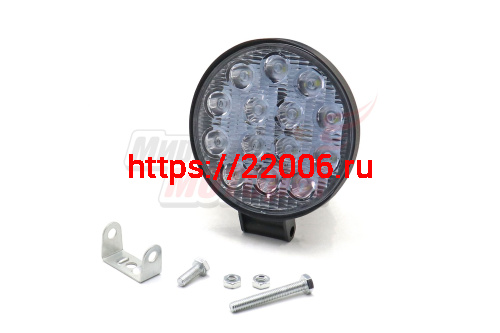 Фара светодиодная 42W 14 диодов SMD, 20мм круг. мет. корпус, ближний свет (Flood) Фара светодиодная 42W 14 диодов SMD, 20мм круг. мет. корпус, ближний свет (Flood)