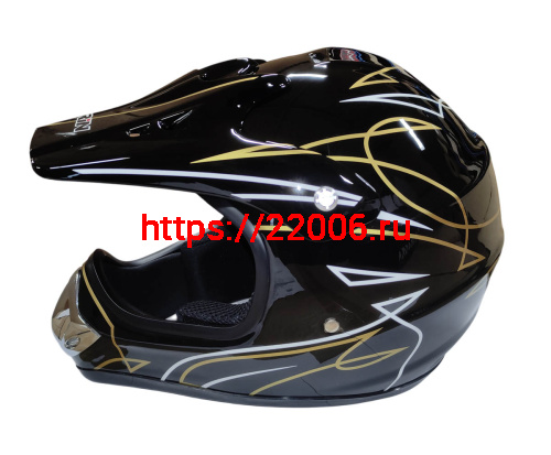 Шлем кроссовый KIRIN QL-128, оранж, красный, черный, оранж-черн, размер M фото 4