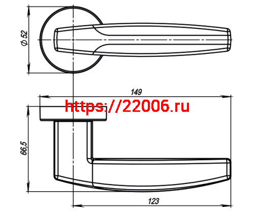 Ручка Armadillo (Армадилло) раздельная R.URB52.ARC (ARC URB2) CP/White-14 хром/белый фото 4