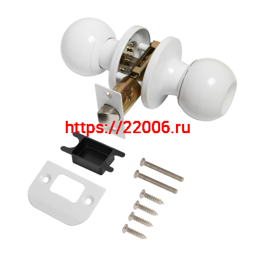 Ручка Punto (Пунто) защелка DK672/BL WH-BK (фик.) белый фото 2