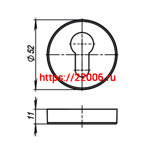 Накладка Armadillo (Армадилло) под цилиндр ET.R.URB52 (ET URB) BL-26 черный фото 3