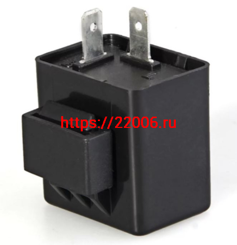 Реле поворотов с сигналом 2-х контактное мопед Дельта, Альфа, Орион квадратное TMMP