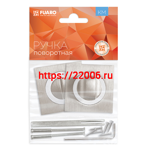 Ручка Fuaro (Фуаро) поворотная BK6.K.KM52 (BK6 KM) SN/CP-3 матовый никель/хром фото 2 Ручка Fuaro (Фуаро) поворотная BK6.K.KM52 (BK6 KM) SN/CP-3 матовый никель/хром фото 2
