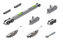 Комплект Armadillo (Армадилло) для раздвижных дверей SLD.Scope.SET3.soft close+roller/80