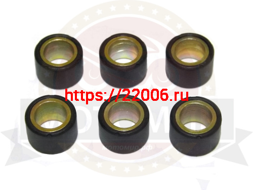 Ролик вариатора (компл 6 шт.) 16х13  9,0 гр GY6-50, 139QMB, Хонда DIO, Tact, Lead