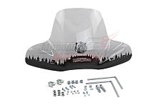 Щиток ветровой Brave Warrior (жесткое стекло с шелкографией) (для квадроциклов) (с крепежами)