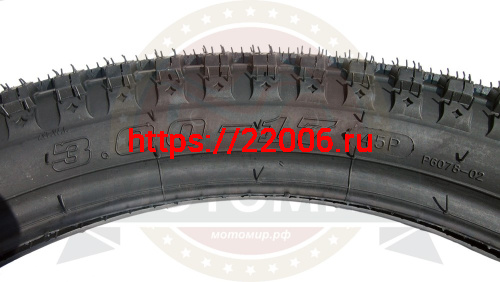 Покрышка 17" 3.00-17 Р6078, без камеры, мотоцикл, WANDA фото 2