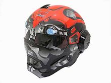 Мотошлем закрытый MASEI 610 Bumblebee красный (M)