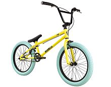Велосипед 20" Stark'25 Madness BMX 1 (рама ст.,клещ. торм.) лимонный/черный/лазурный