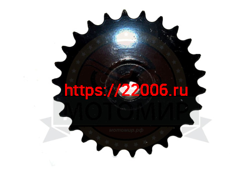 Звезда 26 зуб. (520) цепи, 15.875шаг, на вал d20мм, h29мм, шпонка 6мм, мотобуксировщик Звезда 26 зуб. (520) цепи, 15.875шаг, на вал d20мм, h29мм, шпонка 6мм, мотобуксировщик