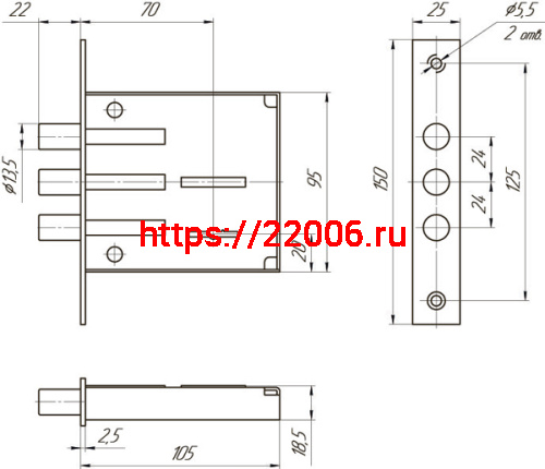 Замок Mettem (Меттэм) врезной сувальдный ЗВ8 802.0.0, 5 кл. фото 2