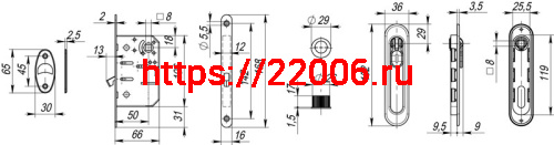 Набор Armadillo (Армадилло) для раздвижных дверей SH.LD152.KIT011-BK (SH011-BK) SN-3 матовый никель фото 4