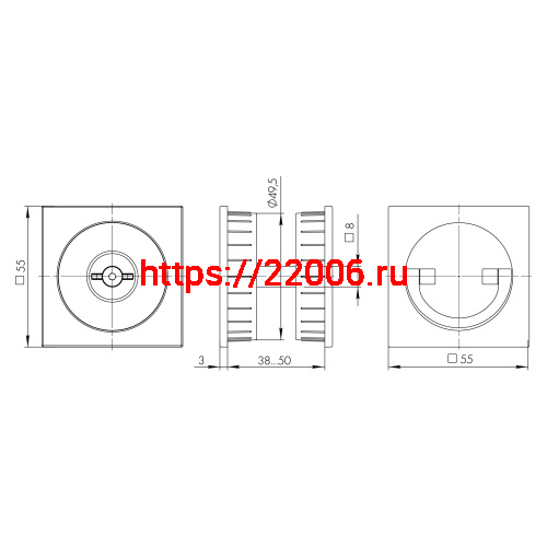 Ручка поворотная Armadillo (Армадилло) для раздвижных дверей SH.QUADRO55.BK8 MWSC-33 итальянский тисненый фото 3