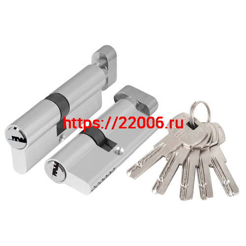 Цилиндровый Ajax (Аякс) механизм (AZ202/60) AZ2002Knob60 (25+10+25) CP хром