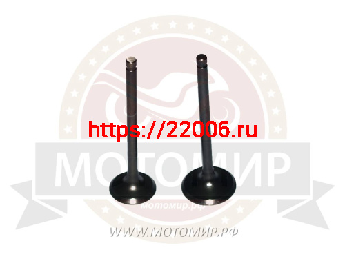 Клапана 4х такт. GY6-180, 158QMJ впускной/выпускной (d23/h80мм  d27/h81мм) длин. (компл)