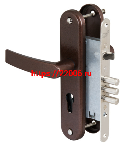 Корпус Sam (Сам) врезного замка с защёлкой в комплекте с ручкой ЗВ4-31/55 (медный антик) /78930/ Корпус Sam (Сам) врезного замка с защёлкой в комплекте с ручкой ЗВ4-31/55 (медный антик) /78930/