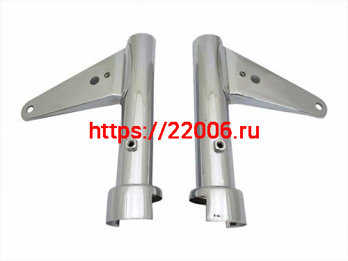 Кожухи передней вилки (крепления фары) DINGO, DELTA, ALPHA хром