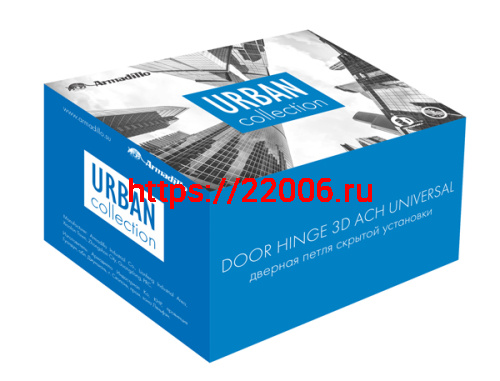 Петля скрытой установки с 3D-регулировкой Armadillo 11160UN3D (Architect 3D-ACH Universal 60) SC «матовый хром» фото 5