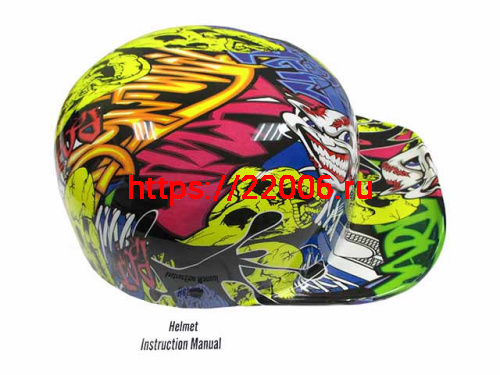 Мотошлем кепка цветной (с рисунком) (L)