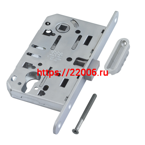 B06103.50.34.640 AGB (АГБ) Корпус врезного замка магнитный под цил. (мат.хром) MEDIANA POLARIS с отв.пл.(скин)
