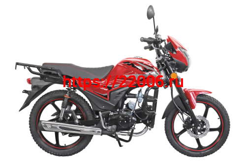 Мопед Alpha FX Max LUX (Форсир.) КРАСНЫЙ (сигнализация, багажник зад., литые диски, обтекатель фар, защита ног, LED фара и поворотники, перед. диск. т