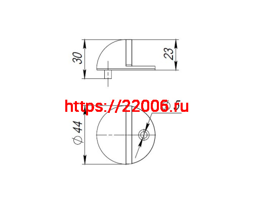 Упор Punto (Пунто) дверной напольный DFIX/F50 (DS PF-50) ABG-6 бронза фото 3