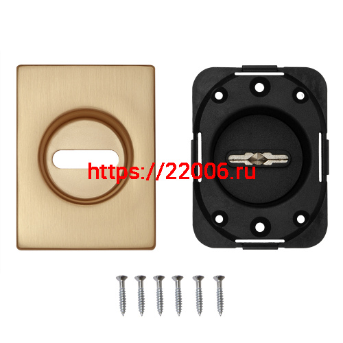 Накладка Fuaro (Фуаро) на сувальдный замок ESC.S-auto.RL/U/K.477 SSG-39 сатинированное золото фото 4