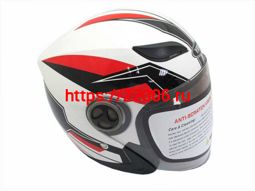 Мотошлем YM-619 Graphics красно-белый (M)