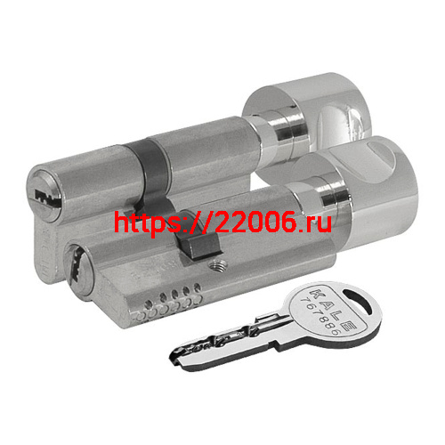 Цилиндровый механизм Kale kilit (Кале килит) с вертушкой 164 OBS SCE/120 (55+10+55) mm никель 5 кл. фото 4