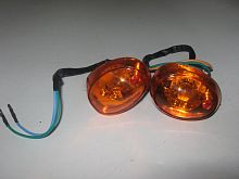 Боковой фонарь передний с оранжевым стеклом Racer Lupus, WM Mantis, YB50QT-9 (пара)