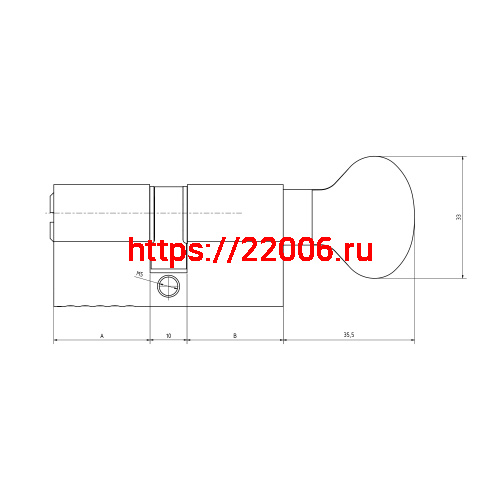 Цилиндровый механизм Kale kilit (Кале килит) с вертушкой 164 BM/100 (40+10+50) mm никель 5 кл. фото 5