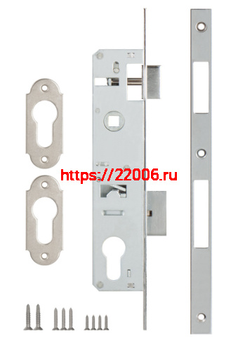 Корпус Kale kilit (Кале килит) узкопрофильного замка с защёлкой 153/P (25 mm) w/b (хром) фото 2