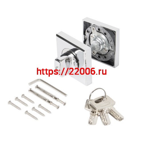 Ручка поворотная Ajax (Аякс) с фиксацией ключом BK6.FIX.JK CP-8 хром фото 5