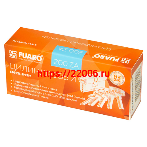 Цилиндровый Fuaro (Фуаро) механизм (200 ZA/90) 2000ZAKey90(30+10+50) CP хром 5Key фото 2