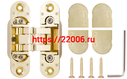 Петля скрытой установки с 3D-регулировкой Armadillo 11160UN3D (Architect 3D-ACH Universal 60) SG «матовое золото» фото 3