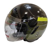 Шлем открытый COBRA EC H595, серый титан, синий, очки, размер L