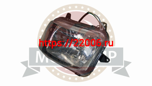 Фара YBR125 (прямоуг.) в сборе Фара YBR125 (прямоуг.) в сборе