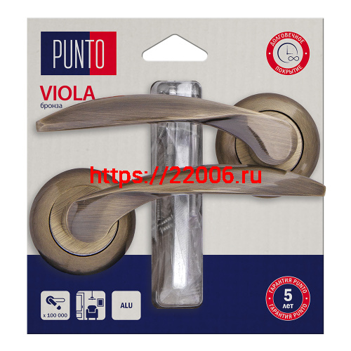 Ручка Punto (Пунто) раздельная LM/A R.TL54.VIOLA/HD ABG-6 бронза