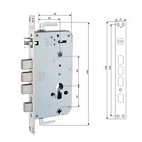 Врезная часть для электронного замка Moorgen T3, Х5 (3 ригеля)