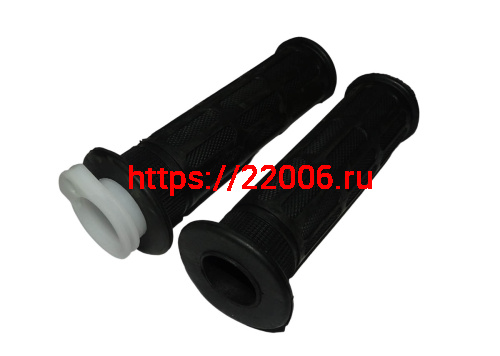 Ручка руля правая (газа) Альфа, Дельта, Zodiak в сборе (с резинкой) + ручка левая (резиновая) фото 2 Ручка руля правая (газа) Альфа, Дельта, Zodiak в сборе (с резинкой) + ручка левая (резиновая) фото 2