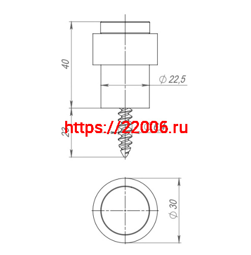 Упор Fuaro (Фуаро) дверной напольный STOPPER/14 (DS-14) SN-3 мат.никель фото 3